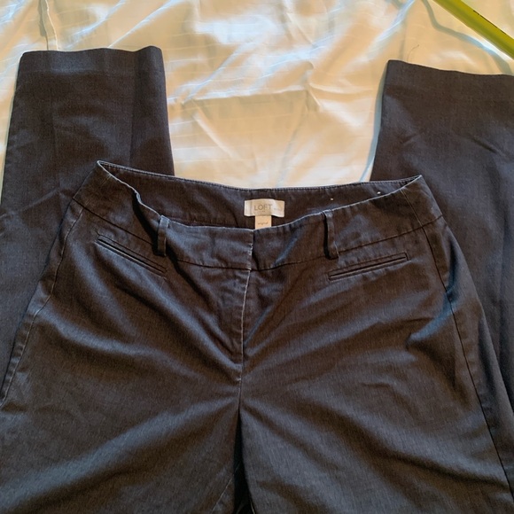$10 LOFT Charcoal size 8 Petite Trousers-slacks-pants - Picture 1 of 7